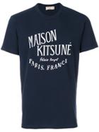 Maison Kitsuné Logo Patch T-shirt - Blue