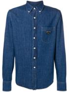Prada Button Down Denim Shirt - F0e93 Blue