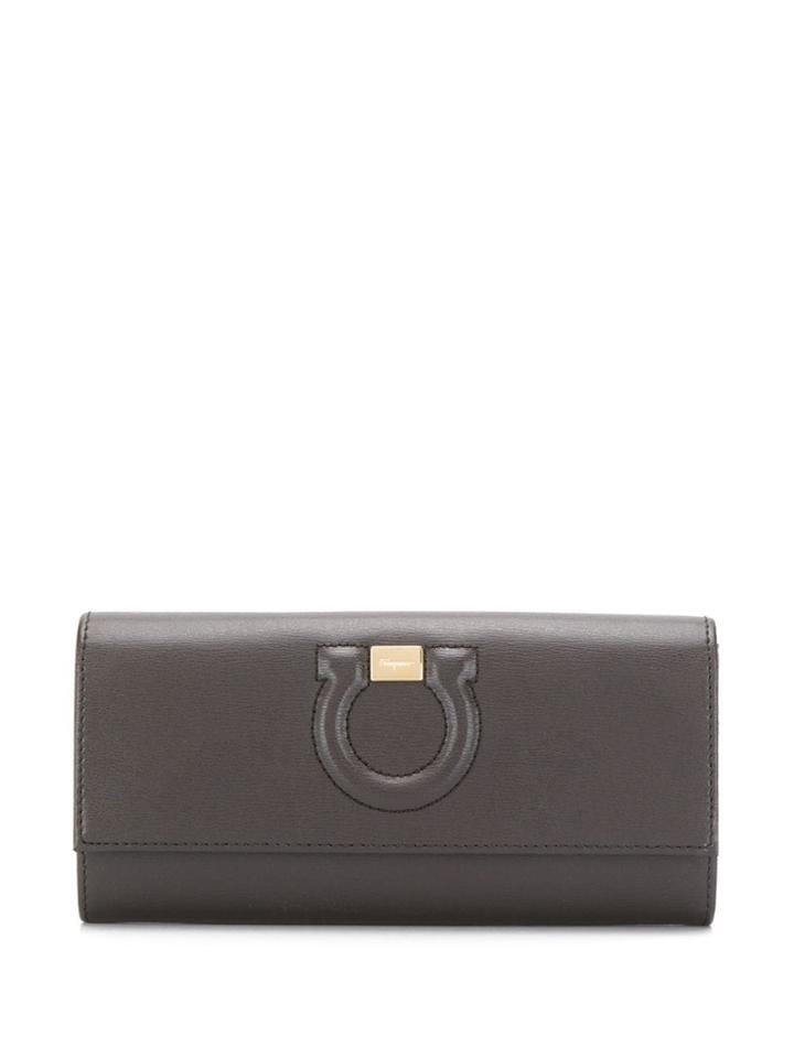 Salvatore Ferragamo Gancini Continental Wallet - Grey