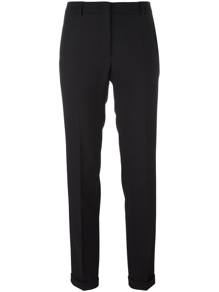 Incotex Straight-leg Trousers, Women's, Size: 44, Black, Spandex/elastane/wool