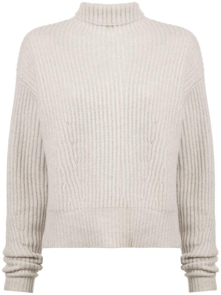 Le Kasha Turtle-neck Knitted Sweater - Neutrals