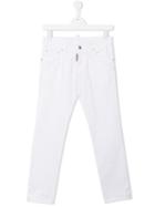 Dsquared2 Kids Slim Fit Jeans, Toddler Boy's, Size: 4 Yrs, White