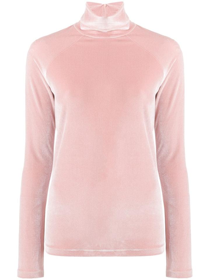 Haider Ackermann Velvet Turtleneck Sweatshirt - Pink & Purple