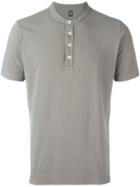 Eleventy Henley T-shirt, Men's, Size: Medium, Grey, Cotton
