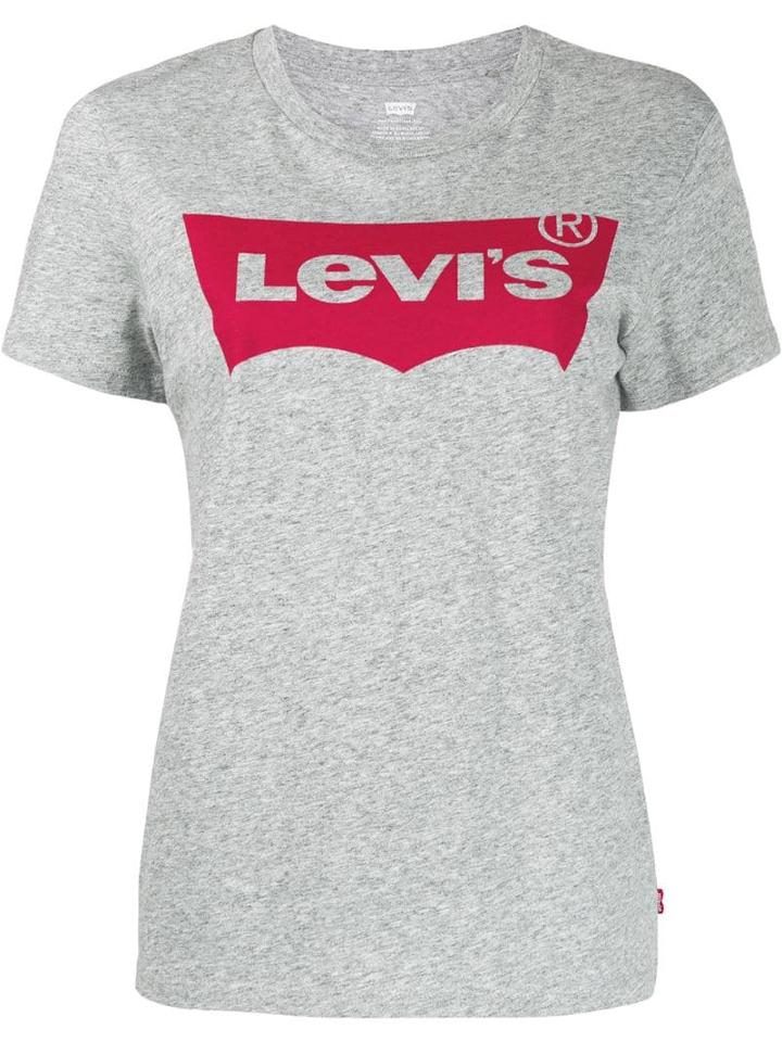Levi's Logo Print Crew Neck T-shirt - Grey