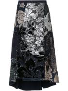 Biyan Embroidered Asymmetrical Skirt - Blue