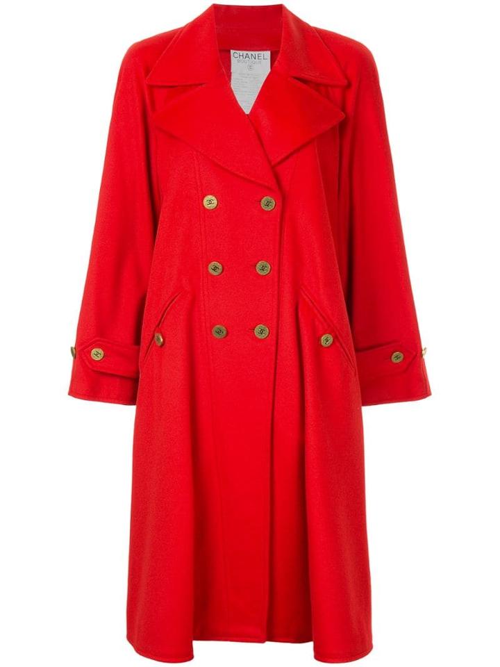Chanel Pre-owned Cashmere Double-breasted Flared Coat