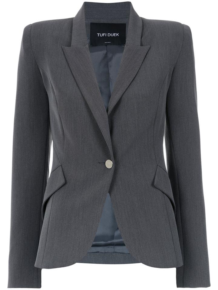 Tufi Duek Structured Shoulders Blazer - Grey