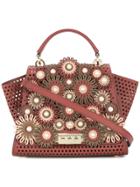 Zac Zac Posen Eartha Floral Applique Tote - Red