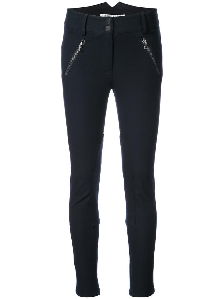 Veronica Beard Front Zipped Trousers - Black
