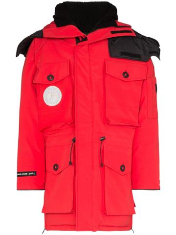 Canada Goose X Juun.j Expedition Hooded Parka Coat - Red
