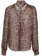 Paige Leopard Print Blouse - Brown