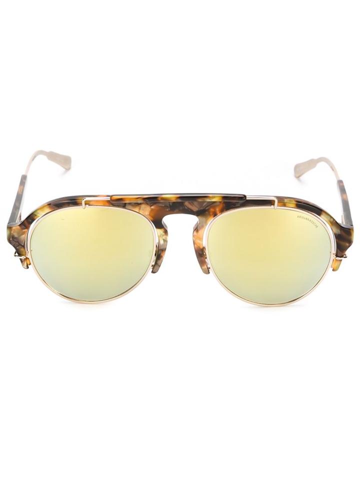 Linda Farrow Gallery Browline Aviator Sunglasses