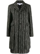 Comme Des Garçons Comme Des Garçons Diagonal Stripe Coat - Black