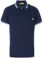 Versace Jeans Embroidered Polo Shirt - Blue