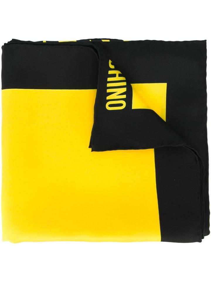 Moschino Caution Print Scarf