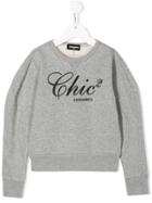 Dsquared2 Kids Teen Chic Print Sweatshirt - Grey