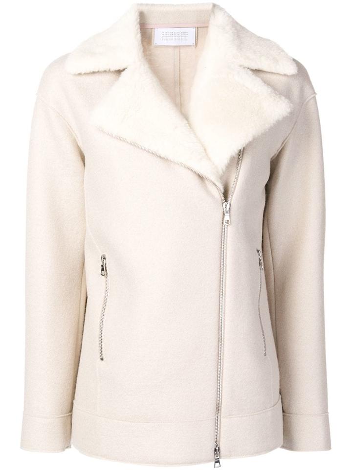 Harris Wharf London Shearling Collar Jacket - Nude & Neutrals