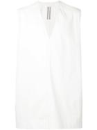 Rick Owens V Neck Jumbo Top - White