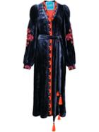 Yuliya Magdych 'bethleehem' Caftan Dress, Women's, Size: 3, Blue, Silk
