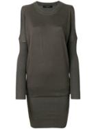 All Saints Cut Out Shoulders Sweater Dress - Green
