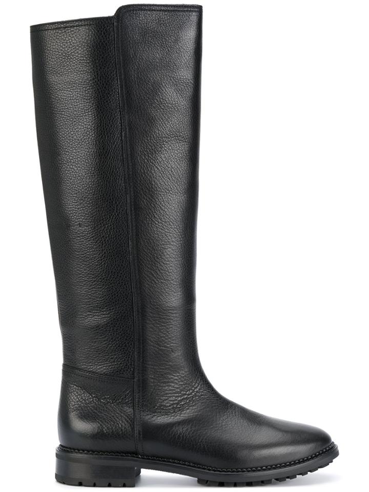 L'autre Chose Tall Flat Boots - Black