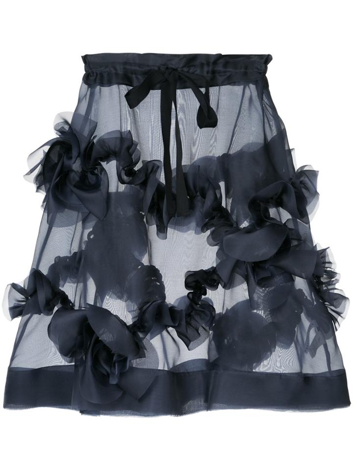 Roberts Wood Flared Floral Skirt - Blue