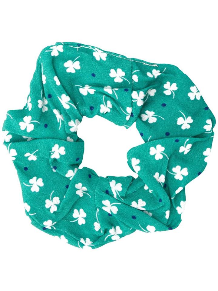 Andamane Floral Print Scrunchie - Green
