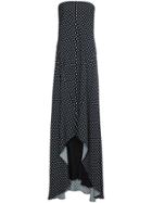 Haider Ackermann Silk Polka Dot Strapless Maxi Dress - Black