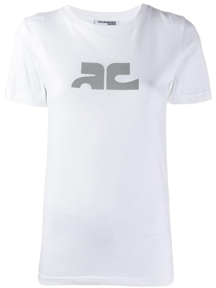 Courrèges Contrast Logo T-shirt - White