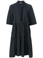 Henrik Vibskov Ruffle Hem Flared Shirt Dress - Grey