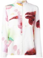 Cacharel Blurry Print Shirt, Women's, Size: 44, White, Silk