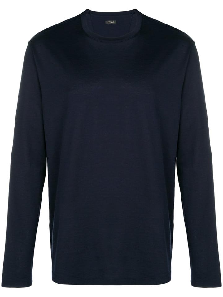 Z Zegna Loose Fitted Sweatshirt - Blue
