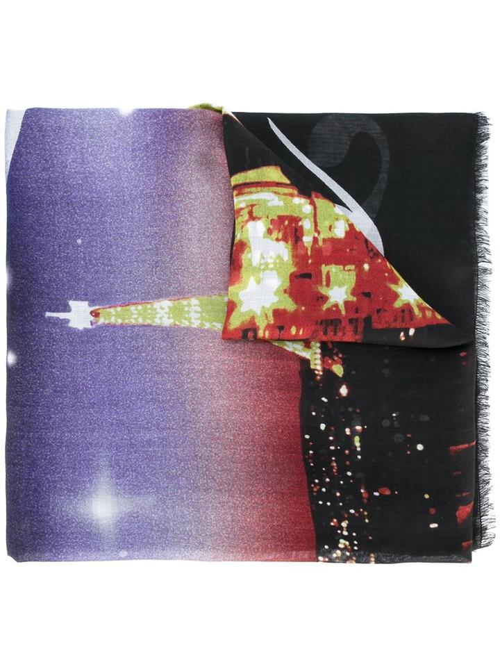 Balenciaga - Printed Scarf - Women - Silk/modal - One Size, Women's, Black, Silk/modal