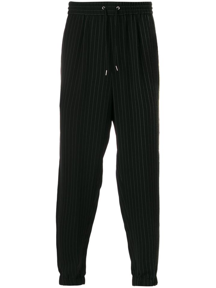 Mcq Alexander Mcqueen Striped Trousers - Black