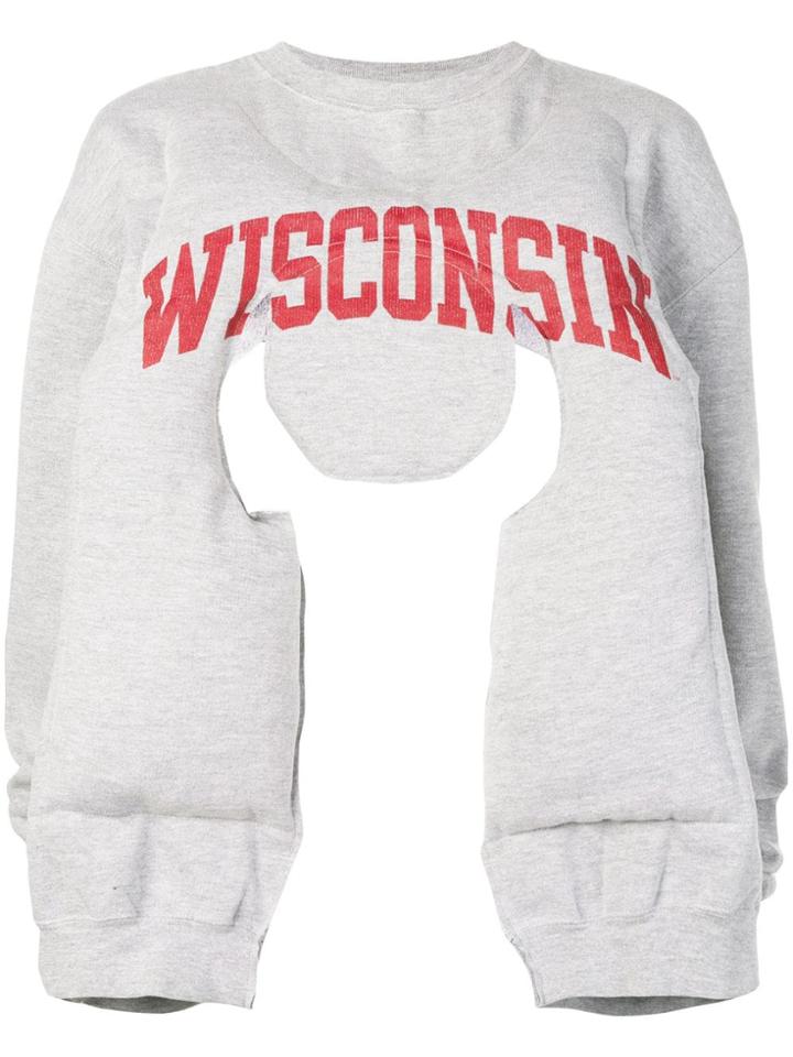 Comme Des Garçons Wisconsin Cut-out Sweatshirt - Grey