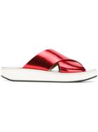 Flamingos Flat Sole Slippers - Red