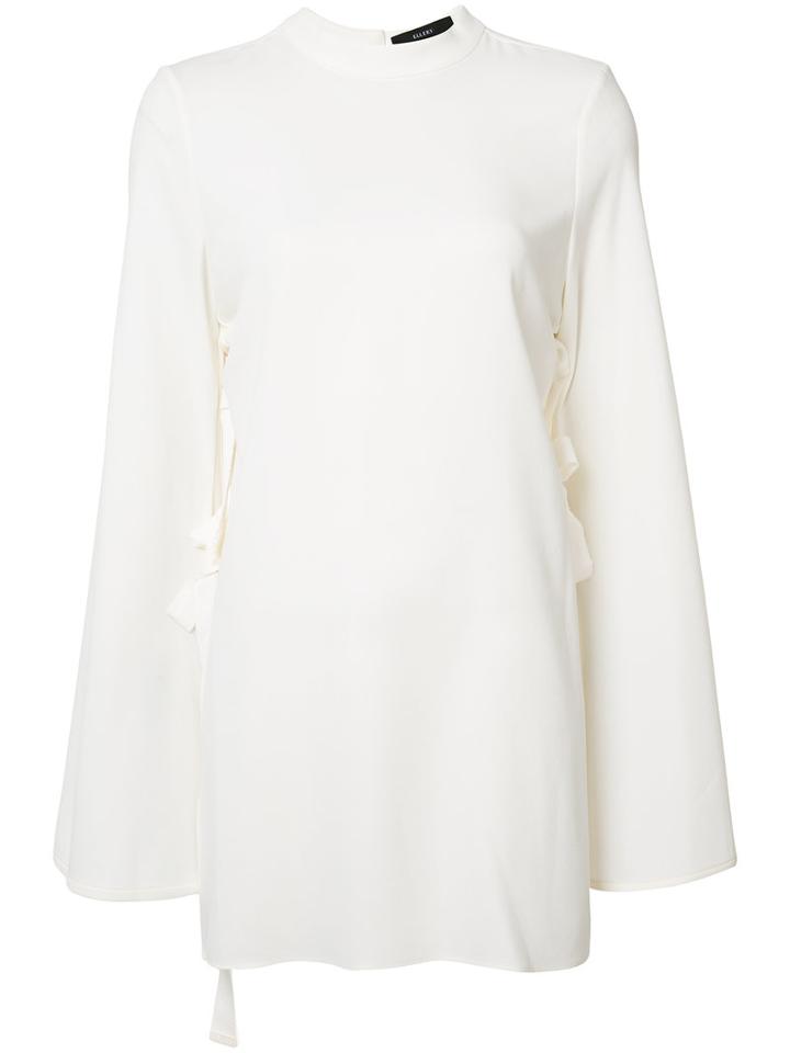 Ellery Flared Sleeves Blouse, Women's, Size: 8, White, Polyester