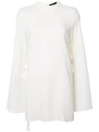 Ellery Flared Sleeves Blouse, Women's, Size: 8, White, Polyester