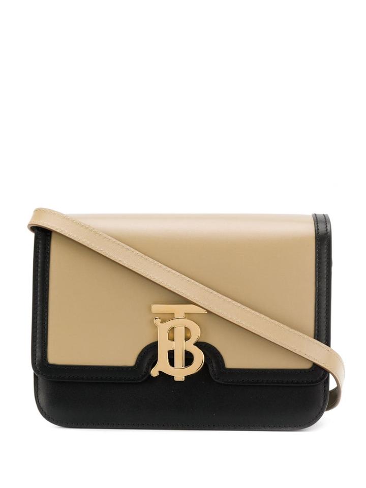 Burberry Logo Plaque Cross Body Bag - Neutrals