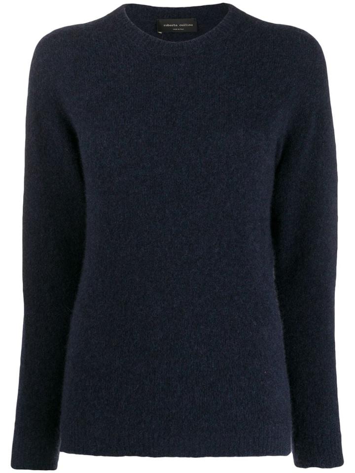 Roberto Collina Crew Neck Slim-fit Jumper - Blue