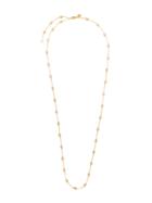 Maha Lozi Linked In Long Necklace - White