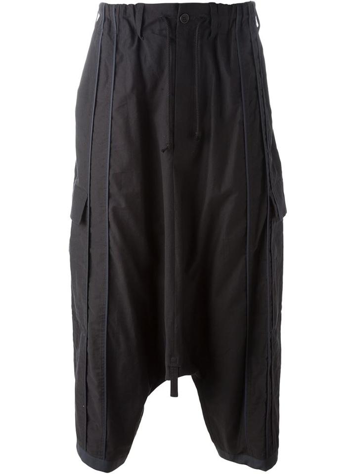 Yohji Yamamoto Trim Detail Pocketed Drop-crotch Trousers