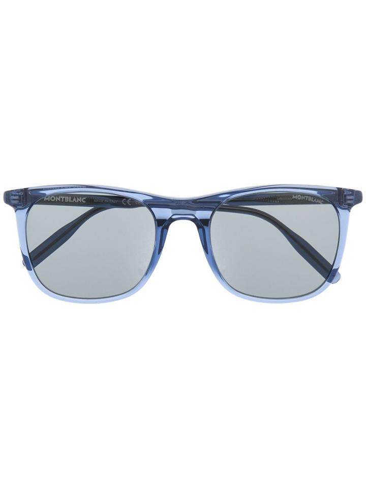 Montblanc Square Frame Sunglasses - Blue