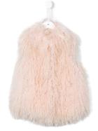 Butka Fur Fringed Design Gilet, Toddler Girl's, Size: 2 Yrs, Nude/neutrals