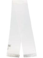 Saint Laurent - Fringed Trim Scarf - Men - Silk - One Size, White, Silk