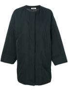 Jil Sander - Down Filled Collarless Coat - Women - Silk/feather Down/polyamide/feather - 36, Black, Silk/feather Down/polyamide/feather