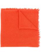 Faliero Sarti Textured Fringe Scarf - Orange