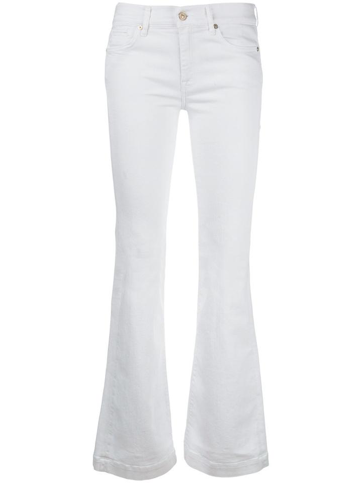 7 For All Mankind Charlize Jeans, Women's, Size: 29, White, Cotton/polyester/spandex/elastane