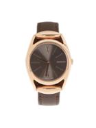 Gucci Round Face Analog Watch, Brown